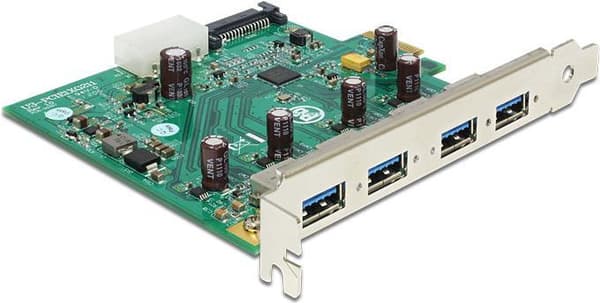 Delock USB 3.0 PCI Express -kortti 4 x ulkoiselle Type-A:lle (89323)