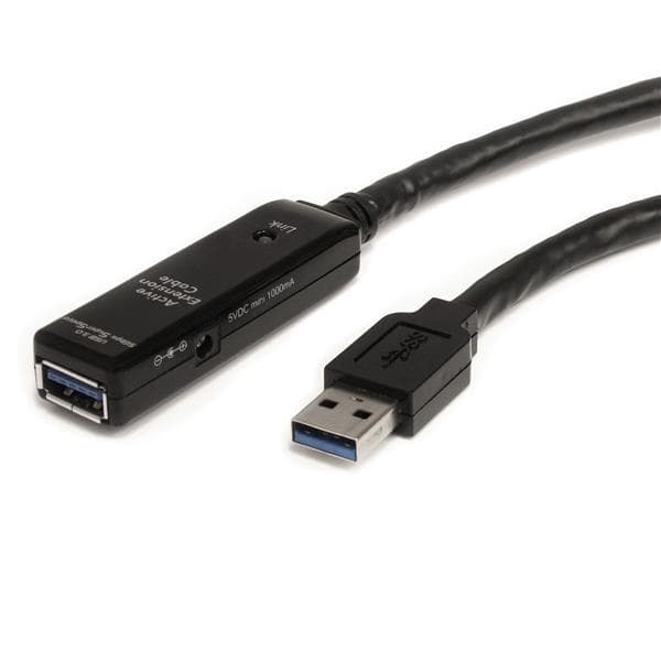 StarTech.com 5 metrin aktiivinen USB 3.0 -jatkokaapeli - uros/naaras - USB 3.0 SuperSpeed -kaapelin jatkojohto