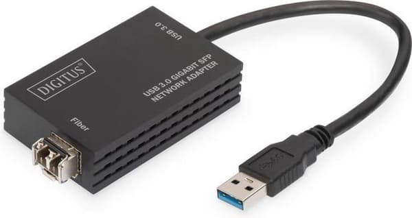 Digitus computer, fiberoptisk, bærbar computer, USB 3.2 Gen 1 (USB 3.0), netværksadapter [1x USB - 1x SFP slot] DN-3026