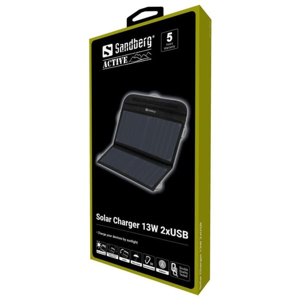 Sandberg Active - Soloplader - 13 Watt - 2 udgangsporte (2 x USB)