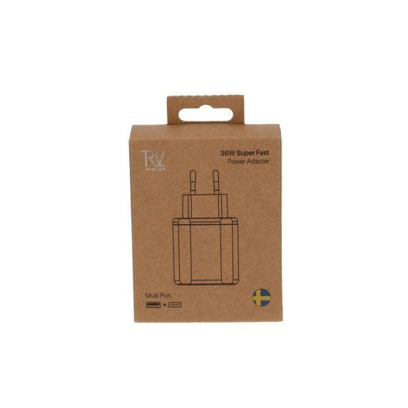 Rvelon Snabbladdare USB-A & USB-C 36W