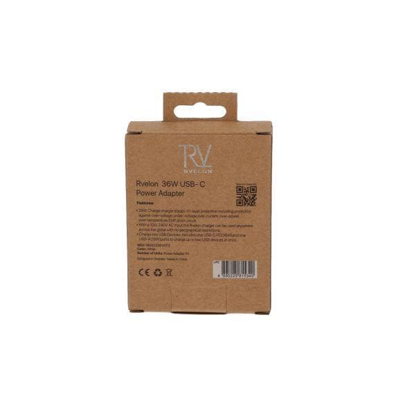 Rvelon Snabbladdare USB-A & USB-C 36W
