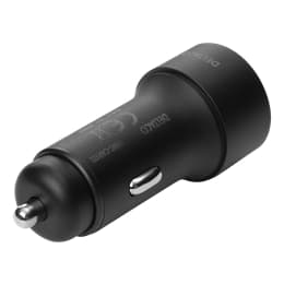 DELTACO Billaddare 12/24V, 1x USB-C, PD 18 W, 1x USB-A, 18 W, 36W, svart