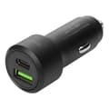 Miniatyrbild 1 av 3: DELTACO Billaddare 12/24V, 1x USB-C, PD 18 W, 1x USB-A, 18 W, 36W, svart