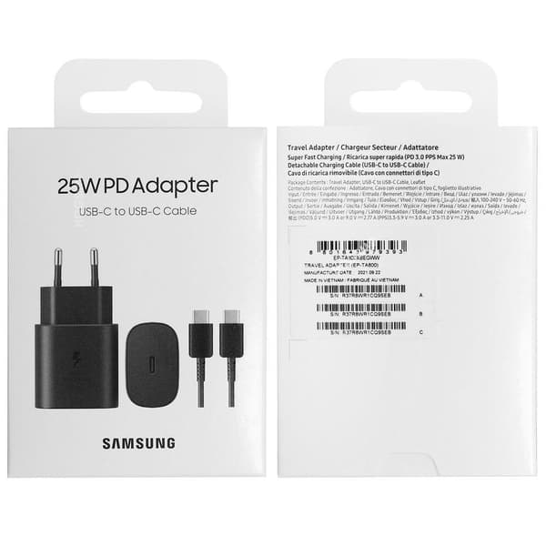 Samsung Ultra-Fast USB-C PD 3A Väggladdare - Svart Original