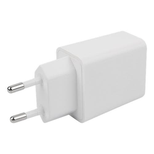 DELTACO USB-C PD väggladdare med avtagbar USB-C till USB-C kabel, 20 W, 1m kabel, vit