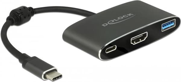 DeLOCK - Ekstern videoadapter - VL101 - USB-C 3.1 - HDMI - Grå - Detail (62991) Grå