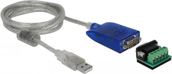 DeLOCK Adapter USB Type-A til Seriel RS-422/485 DB9 med overspændingsbeskyttelse 600 W og udvidet temperaturområde - Seriel adapter - USB2.0 - RS-422/