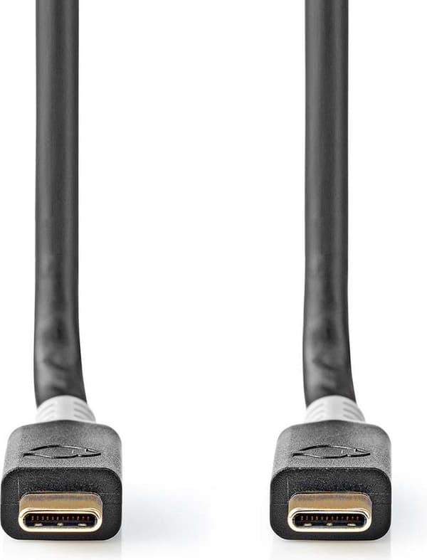 USB-kaapeli | USB 3.2 Gen 2x2 | USB-C™ uros | USB-C™ uros | 20 Gbps | kultaa | 2,00 m | Pyöreä | pvc | Zilver | ikkuna laatikko