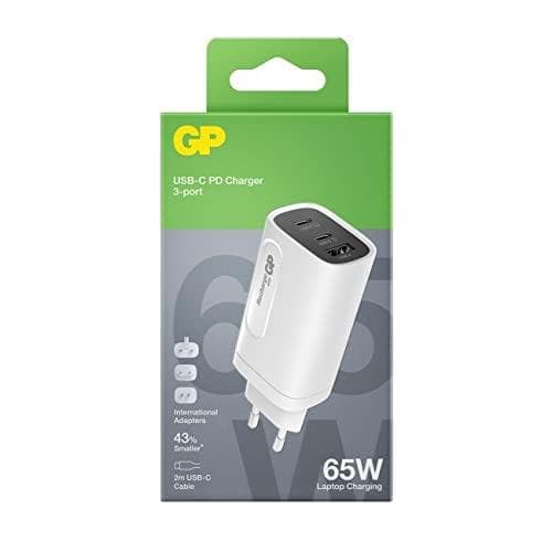 GP-batterier GPACEGM3A-2B1 150GPACEGM3A000 USB-opladerstik 3 x USB, USB-C-stik (Strøm Hvid