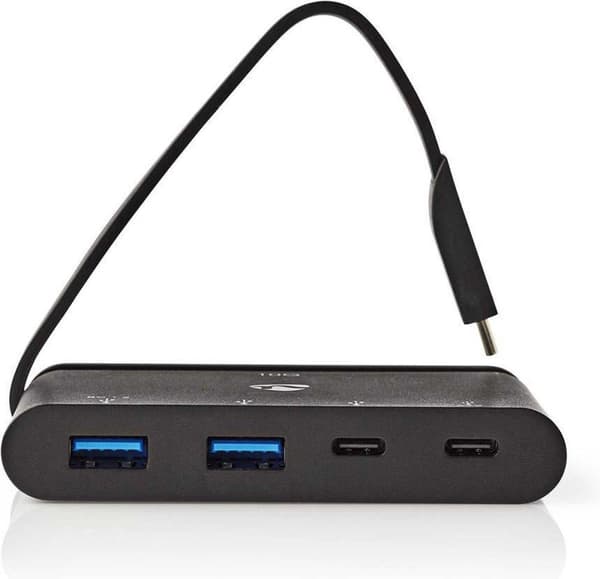 Nedis USB-adapter | USB 3.2 Gen 2 | USB-C™ han | 2x USB-A / 2x USB-C™ | Forniklet | Sort | Boks