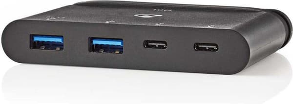 Nedis USB-adapter | USB 3.2 Gen 2 | USB-C™ han | 2x USB-A / 2x USB-C™ | Forniklet | Sort | Boks