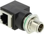 DeLOCK - Verkkosovitin - 8-nastainen M12 (M) - RJ-45 (W) - CAT 6a - musta musta