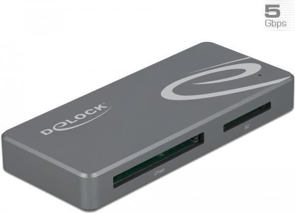 DeLOCK - kortinlukija (MMC, SD, miniSD, RS-MMC, MMCmobile, CFast Card Type I, CFast Card Type II, SDHC, miniSDHC, SDXC, SDHC UHS-I, SDXC UHS-I, SDHC U