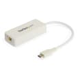 Miniatyrbild 1 av 4: StarTech.com USB 3.1 USB-C Ethernet-adapter med extra USB-port - Vit - Nätverksadapter - USB-C - Gigabit Ethernet + USB 3.1 Gen 2 - vit