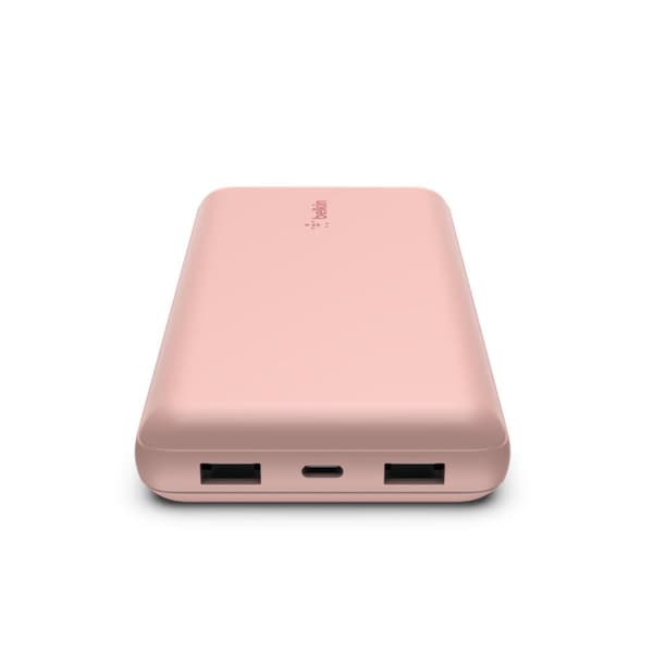 Belkin BOOST↑CHARGE™ 20 000 mAh Power Bank - USB-A/USB-C -tulo - 15 W - Kaapelilla - Rose Gold