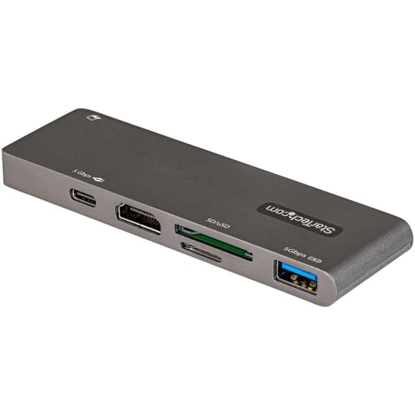 StarTech.com USB-C-moniporttinen sovitin MacBook Prolle/Airille - USB-C - 4K HDMI - 100 W virransyöttö - SD/MicroSD - 2-porttinen USB 3.0 -keskitin -