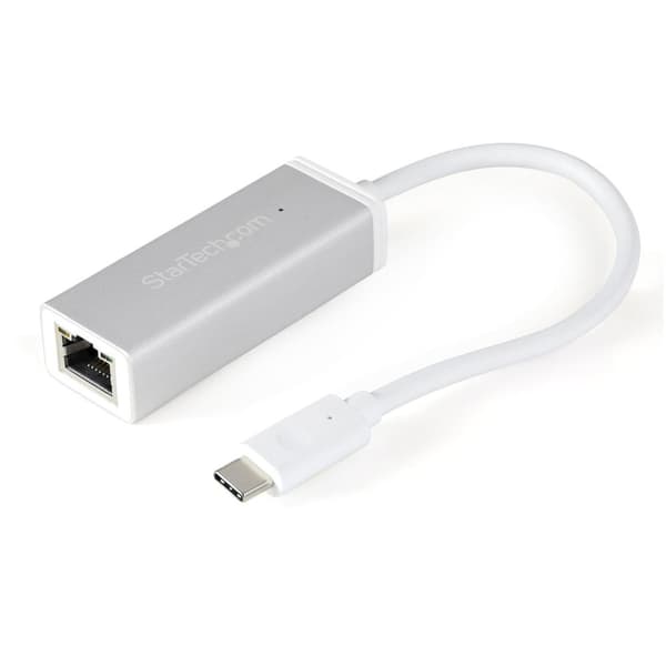 StarTech.com USB-C til Gigabit-netværksadapter - USB Type-C Ethernet-konverter med aluminiumshus - Sølv Sølv