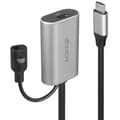 Miniatyrbild 1 av 2: Lindy Active förlängningskabel - USB-förlängningskabel - USB-C (M) till DC-kontakt, USB-C (W) - Thunderbolt 3 / USB 3.0 / USB 3.1 Gen 1 - 5 m - aktiv