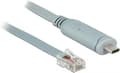 Miniatyrbillede 1 af 7: DeLOCK USB-C (m) til RJ45 (m) seriel RS232 adapter / grå - 3 meter