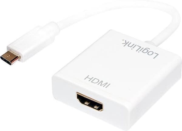 LogiLink UA0236A kabelafstandsstykke USB-C HDMI Hvid