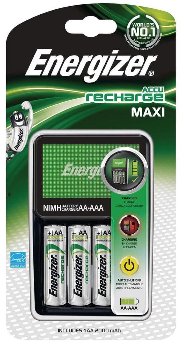 Energizer Maxi Charger AC AA, AAA Sort
