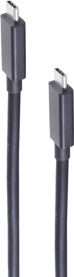 shiverpeaks ®-BASIC-S--USB-C anslutningskabel--USB-kabel typ C-kontakt till typ C-kontakt, 4.0 Gen 3x2, svart, 0,25 m (BS13-65005)