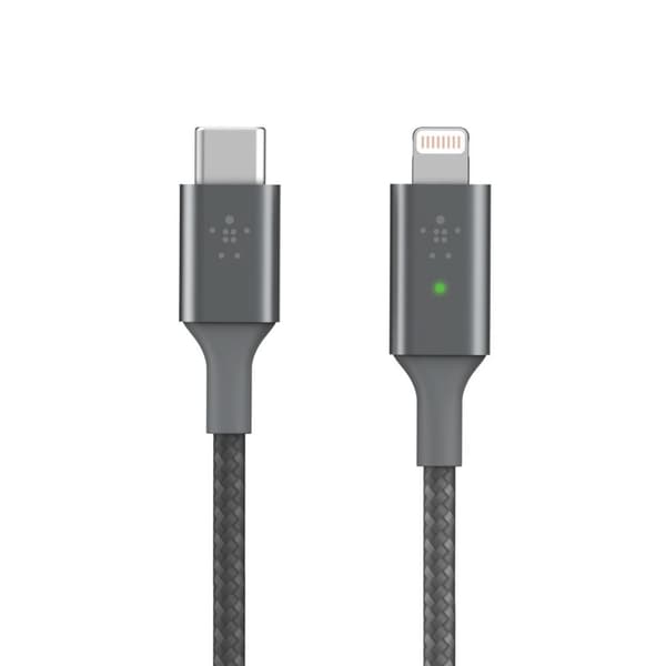 Belkin BOOST↑CHARGE™ - Smart LED USB-C til Lightning-kabel - Grå