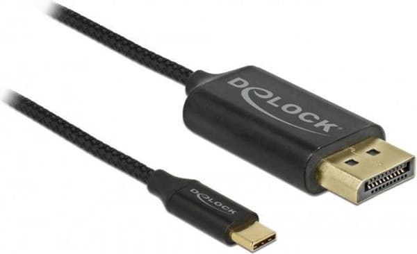 DeLOCK Premium USB-C til DisplayPort-kabel med DP Alt Mode (4K 60 Hz) / nylon - 2 meter