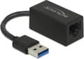 Pikkukuva 1 / 3: DeLOCK USB-A - RJ45 Gigabit Ethernet LAN-sovitin / kompakti - USB3.0 - CAT6 / musta - 0,10 metriä