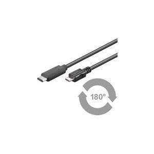 MicroConnect - USB-kabel - USB-C (M) till Micro USB Typ B (M) - 1 m - Svart