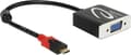 Miniatyrbillede 1 af 5: DeLOCK Premium USB-C til VGA-adapter med DP Alt Mode (1920 x 1200) / sort - 0,20 meter