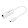 Miniatyrbild 1 av 5: Manhattan USB 3.0 till Gigabit Ethernet-adapter 10/100/1000 Mbit/s Gigabit Ethernet USB 3.0 vit 506847