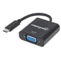 Miniatyrbillede 1 af 6: Manhattan 151771 USB / VGA-adapter [1x USB 3.2 Gen 2-stik C (USB 3.1) - 1x VGA-stik] Sort Farvekodning, Fleksibel, Folieafskærmning, UL-listet,