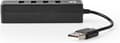 Miniatyrbild 1 av 6: Nedis USB Hub | 4 hamn(ar) | USB 2.0 | USB-driven | 4x USB