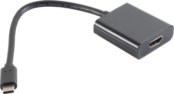 S-Conn 14-05001 videokabeladapter 0,2 m USB C HDMI Type A (Standard) Sort