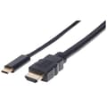 Miniatyrbild 1 av 5: Manhattan USB-C till HDMI Adapterkabel - Extern videoadapter - USB-C 3.1 - HDMI - Svart
