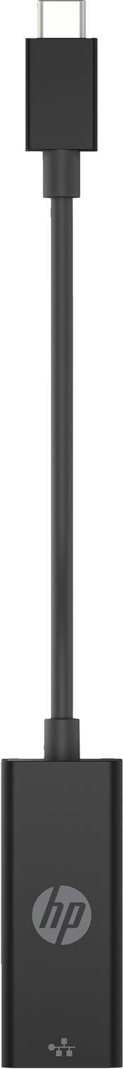 HP - Nätverksadapter - USB Typ-C - USB-C + Gigabit Ethernet (V7W66AA) Svart