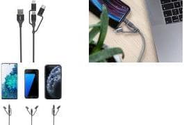 ANSMANN data-/laddningskabel USB 3in1 120cm (1700-0136)