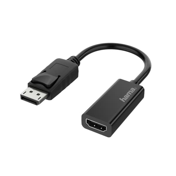 Hama 00200335 DisplayPort / HDMI Adapter [1x UK stik - 1x DisplayPort stik] Sort