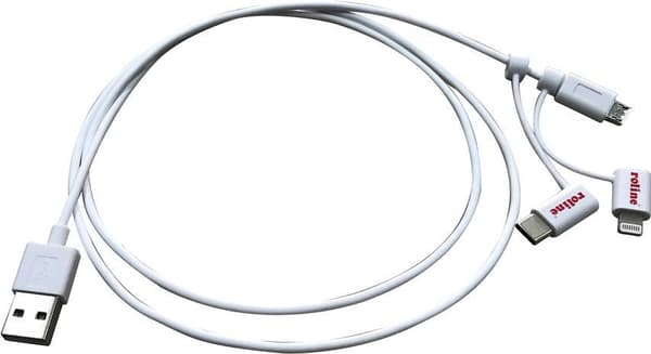 ROLINE 11.02.8329 USB-kaapeli 1 m USB 2.0 USB A Micro-USB B valkoinen (11.02.8329)