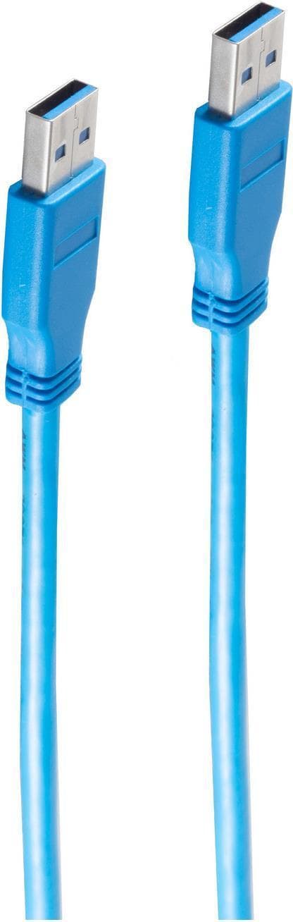 shiverpeaks BASIC-S USB 3.0-kabel, A-kontakt - A-kontakt 5,0 m, kabel och kontakt: blå, dubbelskärmad, max. (BS77035-1)