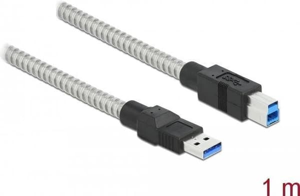 DeLOCK - USB-kaapeli - USB Type A (M) - USB Type B (M) - USB 3.2 Gen 1 - 1.0m - hopea (86778)