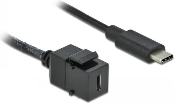 DeLOCK Keystone-moduuli - Modulaarinen tulo - USB Type C - Musta (86398)