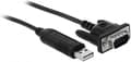 Miniatyrbild 1 av 6: DeLOCK USB-A (m) till 9-stift SUB-D med skruvar (m) seriell RS232-adapter / FTDI-chip - 1,8 meter