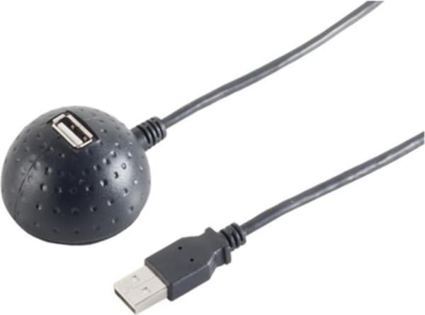S-Conn 13-50017 1,5 m USB A USB A Hane Hona Svart USB-kabel (13-50017)