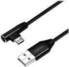 Logilink - USB-kaapeli - USB (M) suoraan mikro-USB-tyyppiin B (M) kulmassa - USB 2.0 - 1 m - musta (CU0142)