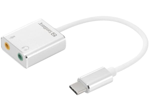 Sandberg USB-C till Sound Link - Ljudkort - Stereo - USB-C