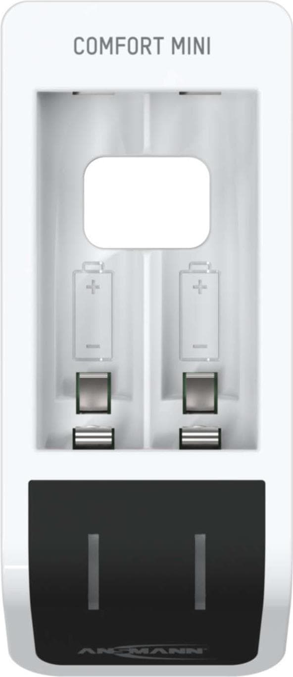 ANSMANN Comfort Mini - 1,5 timers USB batterioplader - (til 2xAA, 2xAAA) - 800 mA - sort, hvid (1001-0091) Sort, Hvid