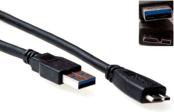 Avancerad kabelteknik - USB 3.0 A hane till USB 3.0 Micro hane - 1 m